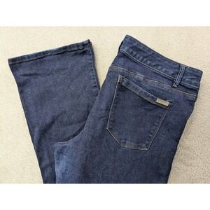 White House Black Market Womens 14P The Boot Jeans Dark Wash Denim Mid Rise